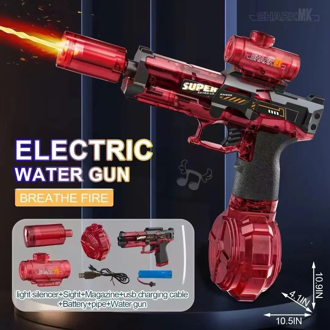 Ultimate Battle Powerful Electric Water Gun, Water Blaster Automatic Squirt Gun with Glowing Muzzle 320cc High Capacity, Up to 32 FT Range, Outdoor Summer Party Toy OutdoorFun for Adults &Kids Toys #Summervibes