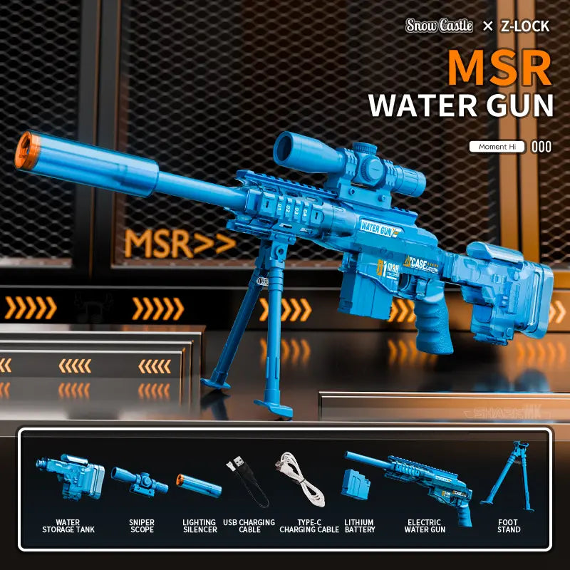 Ultimate Battle Powerful Electric Water Gun, Water Blaster Automatic Squirt Gun with Glowing Muzzle 320cc High Capacity, Up to 32 FT Range, Outdoor Summer Party Toy OutdoorFun for Adults &Kids Toys #Summervibes