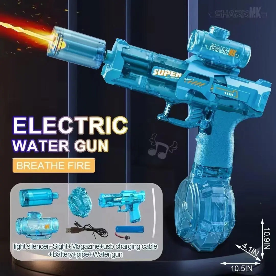 Ultimate Battle Powerful Electric Water Gun, Water Blaster Automatic Squirt Gun with Glowing Muzzle 320cc High Capacity, Up to 32 FT Range, Outdoor Summer Party Toy OutdoorFun for Adults &Kids Toys #Summervibes