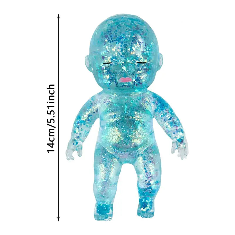 Sugar Swaps Jumbo Baby Squishy Toy, Slow Rising Glitter Squeeze Toy for Stress Relief, Soft Sensory Fidget Toy for Kids & Adults, Cute Stretchy Collectible Squishies