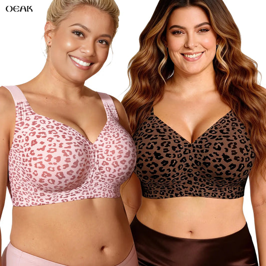 Womens Jelly Bras Full Coverage Wireless Supportive Bra Push Up Plus Size Comfort Soft No Underwire Seamless Comfortable Wireless T-Shirt Everyday Bras Wings
