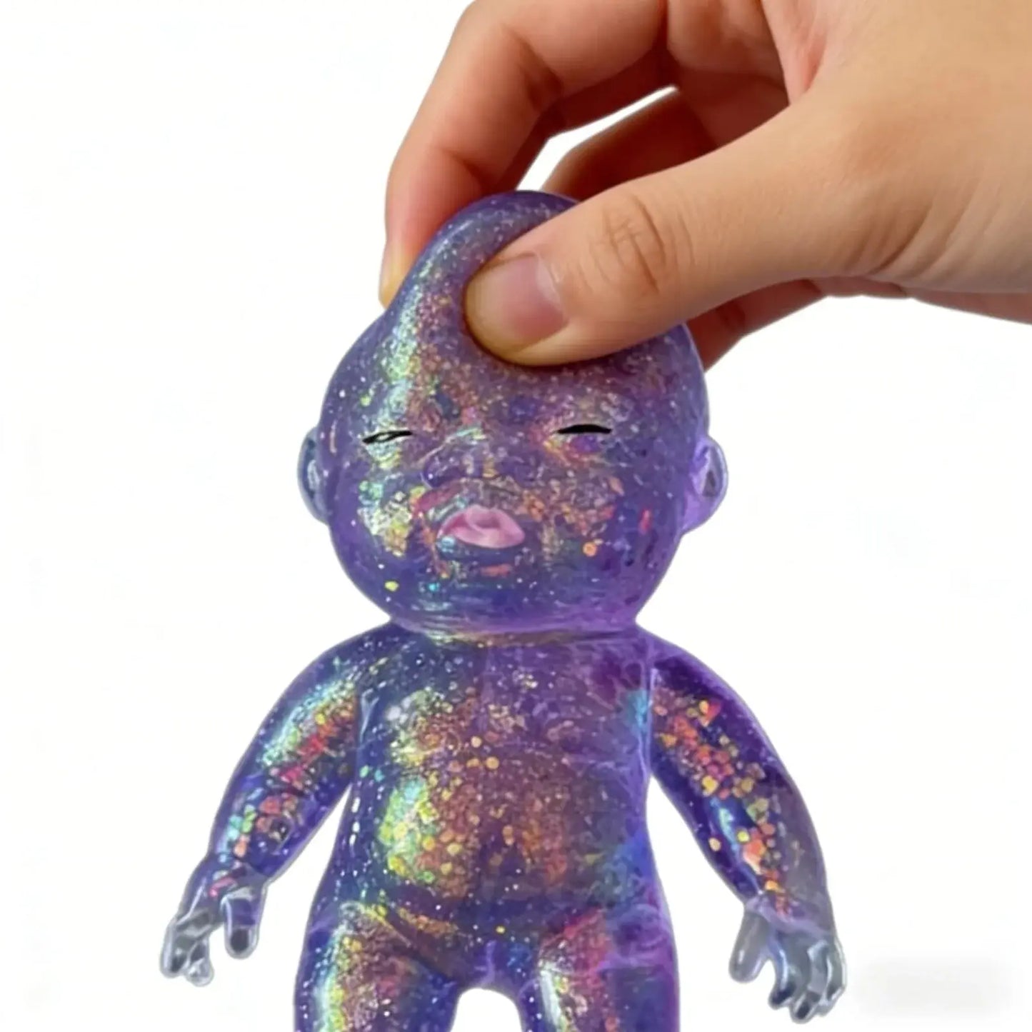 Sugar Swaps Jumbo Baby Squishy Toy, Slow Rising Glitter Squeeze Toy for Stress Relief, Soft Sensory Fidget Toy for Kids & Adults, Cute Stretchy Collectible Squishies