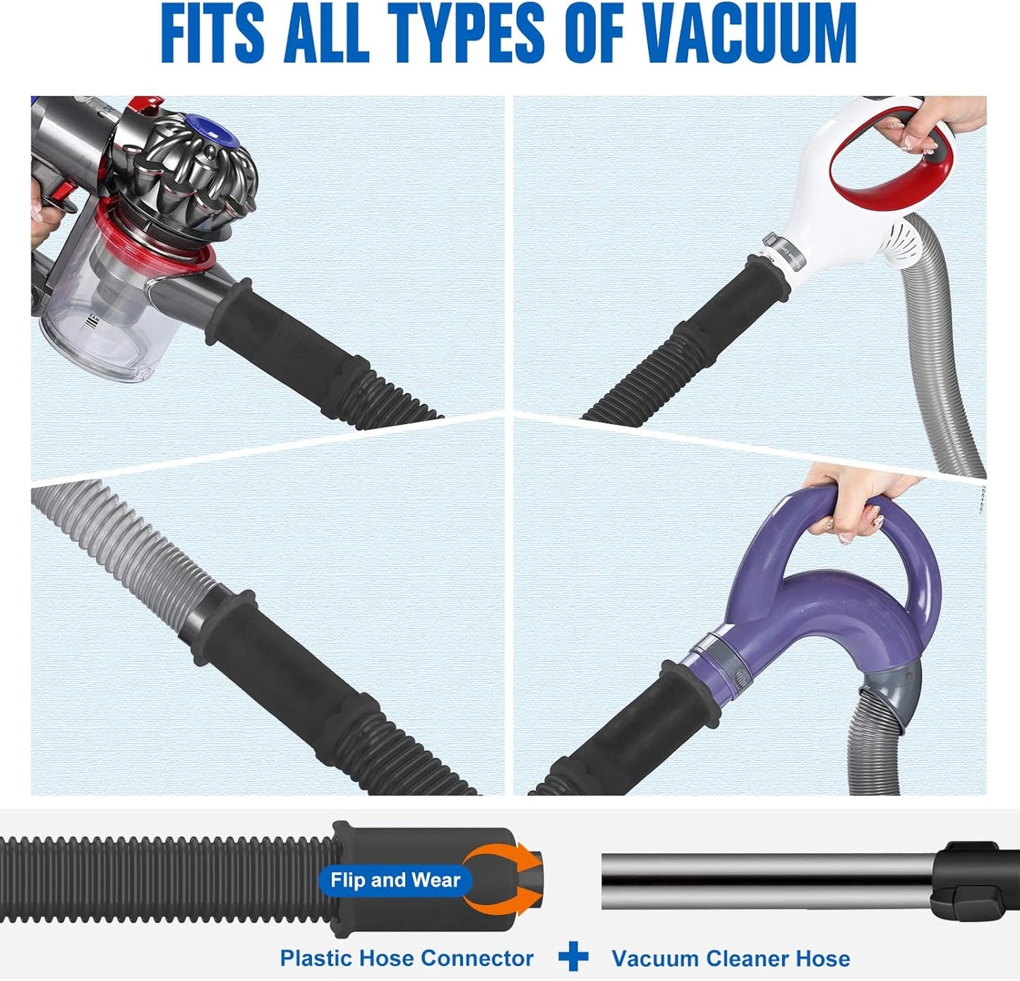 Sealegend Upgrade Dryer Vent Cleaner Kit Vacuum Hose Attachment Compatible with Most Vacuum Cleaner, Quickly Lint Remover Cleaning Supplies, Black