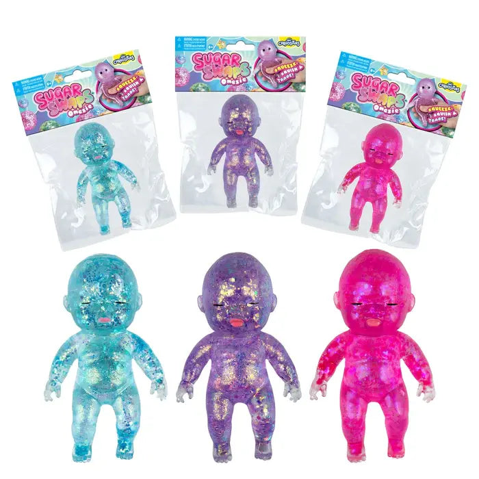 Sugar Swaps Jumbo Baby Squishy Toy, Slow Rising Glitter Squeeze Toy for Stress Relief, Soft Sensory Fidget Toy for Kids & Adults, Cute Stretchy Collectible Squishies