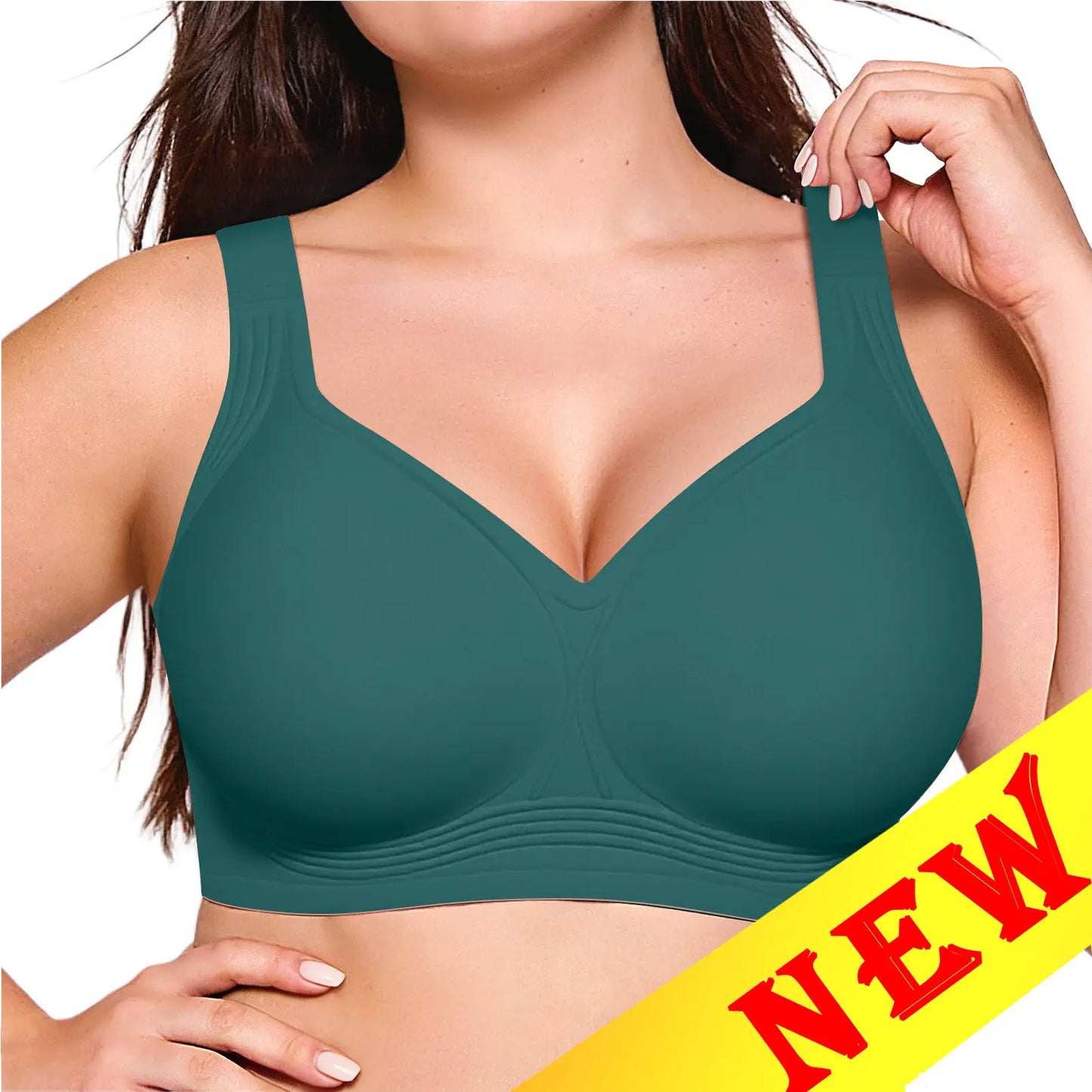 Womens Jelly Bras Full Coverage Wireless Supportive Bra Push Up Plus Size Comfort Soft No Underwire Seamless Comfortable Wireless T-Shirt Everyday Bras Wings