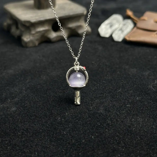 Light Stick Pendant Necklace – Fan Support Jewelry, ARMY Inspired Choker, Cute Collarbone Chain Gift