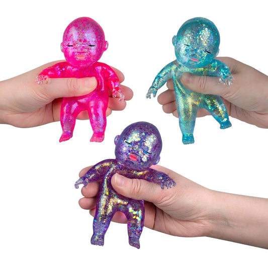 Sugar Swaps Jumbo Baby Squishy Toy, Slow Rising Glitter Squeeze Toy for Stress Relief, Soft Sensory Fidget Toy for Kids & Adults, Cute Stretchy Collectible Squishies