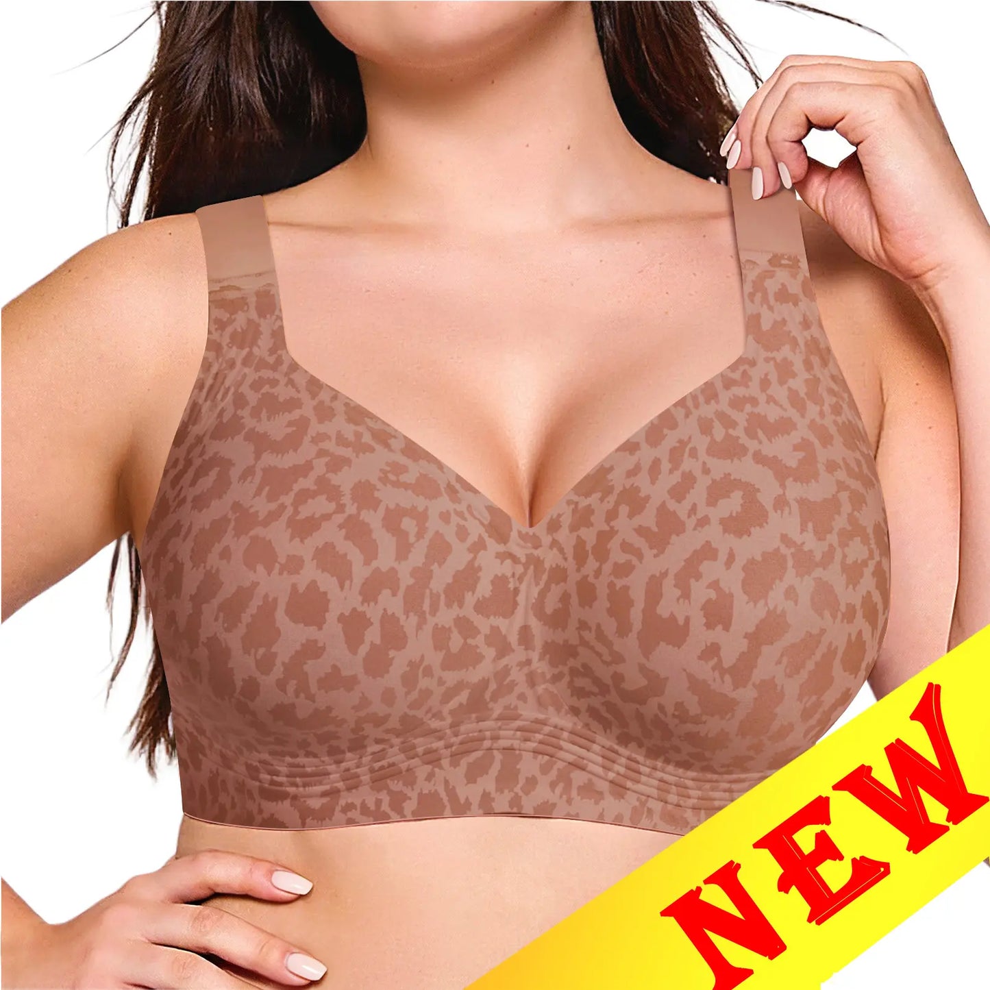 Womens Jelly Bras Full Coverage Wireless Supportive Bra Push Up Plus Size Comfort Soft No Underwire Seamless Comfortable Wireless T-Shirt Everyday Bras Wings